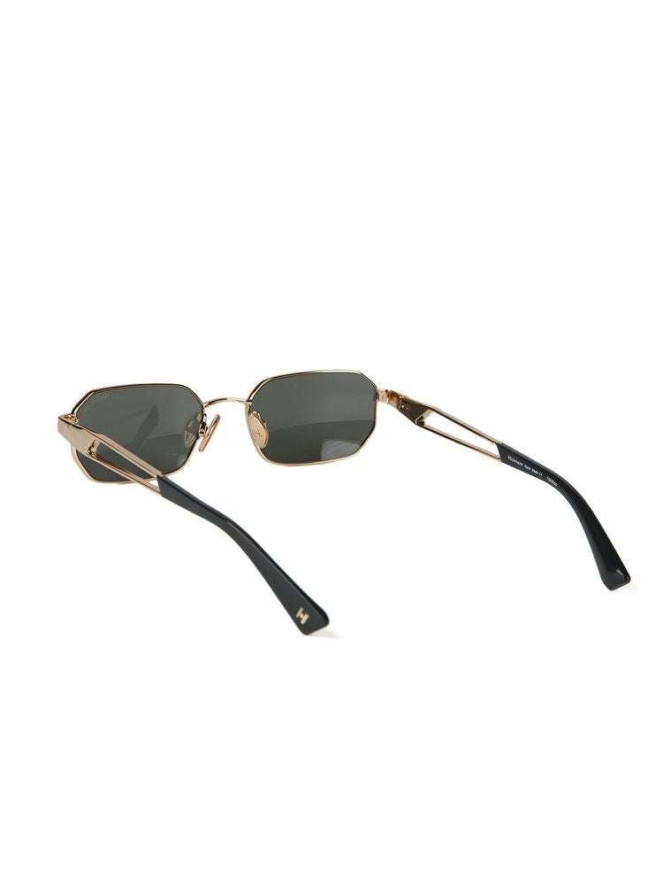 Hickmann HI3248 Geometric Metal Frame Sunglasses — Gold, view 3