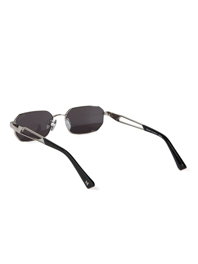 Hickmann HI3248 Metal Rectangle-Frame Sunglasses — Silver, view 2