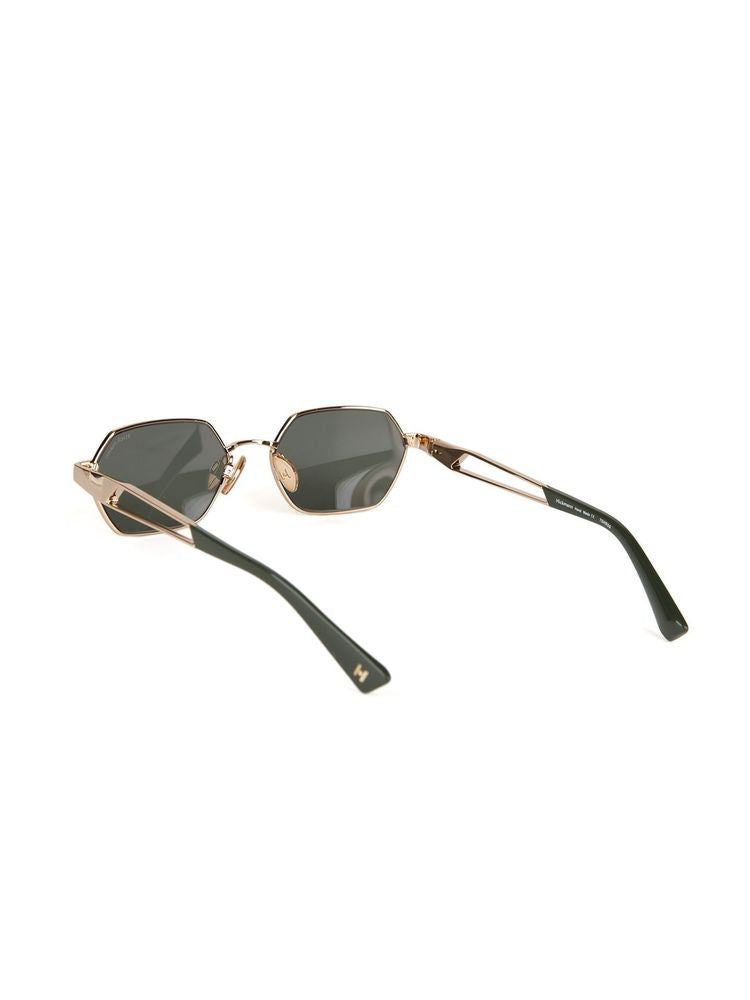 Hickmann HI3255 Metal Geometric Frame Sunglasses — Gold, view 4
