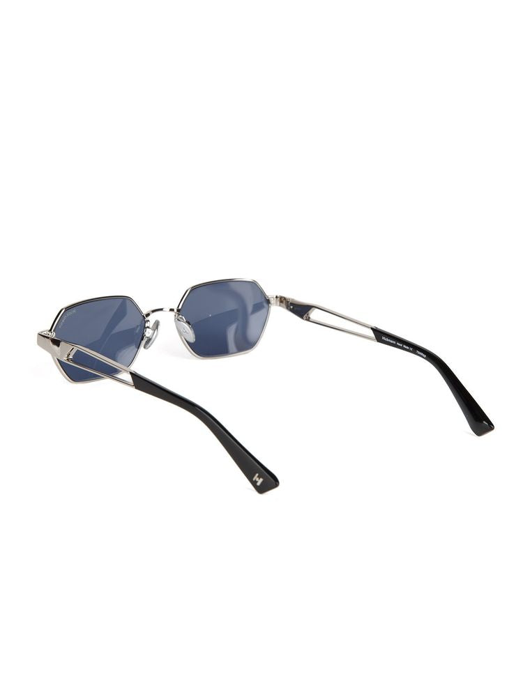 Hickmann HI3255 Metal Hexagonal Sunglasses — Silver by Ana Hickmann