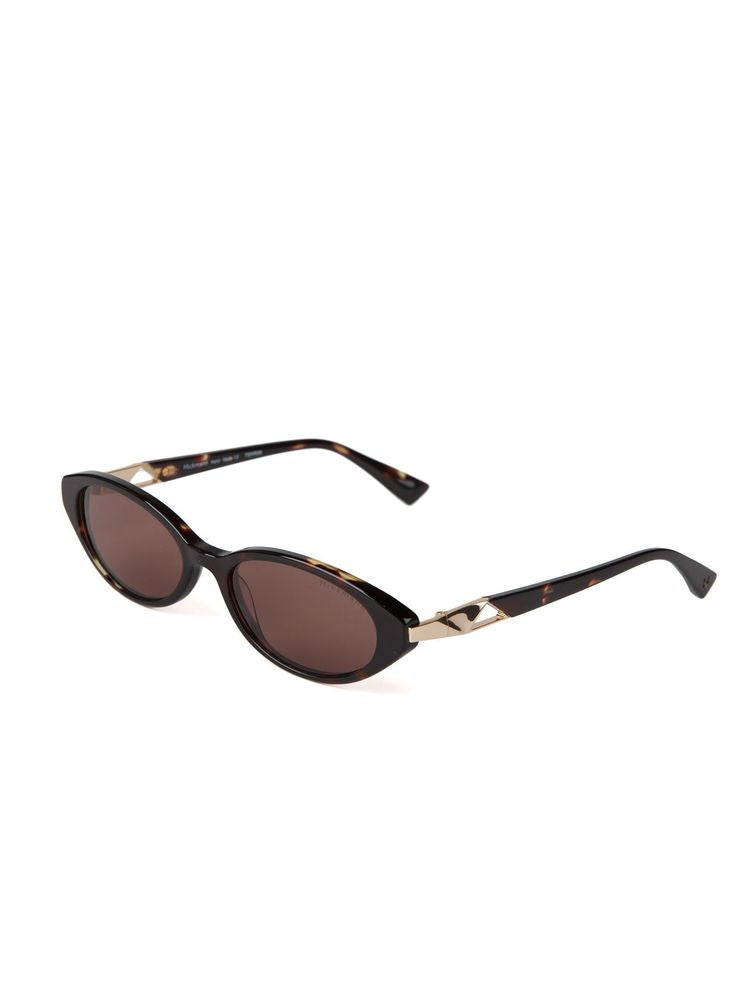 Hickmann HI9301 Acetate Oval Sunglasses — Brown, view 3
