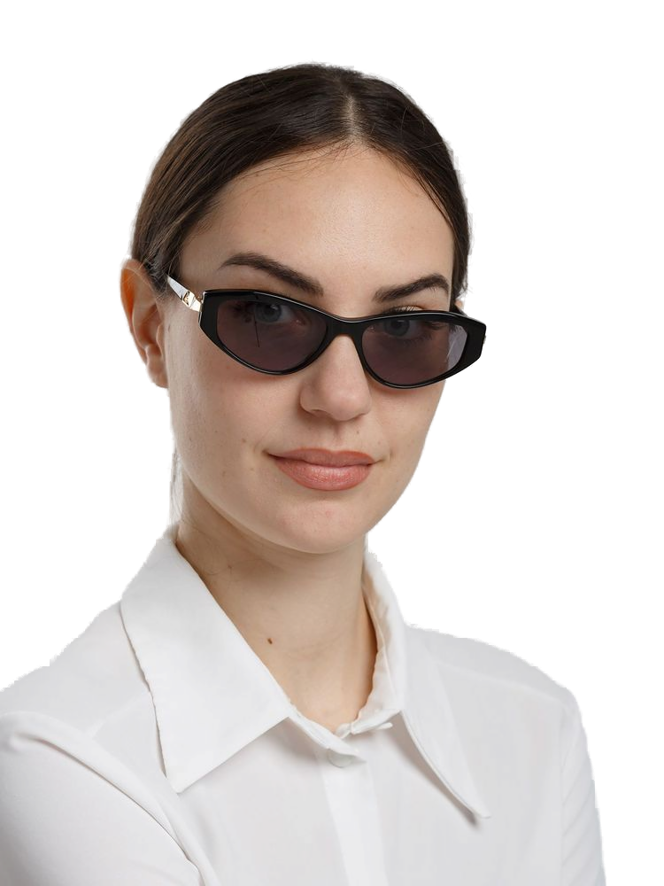 Hickmann HI9303 Cat-Eye Acetate Sunglasses — Black, view 2