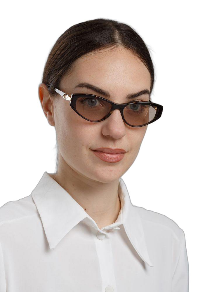 Hickmann HI9303 Cat-Eye Acetate Sunglasses — Tortoise, view 4