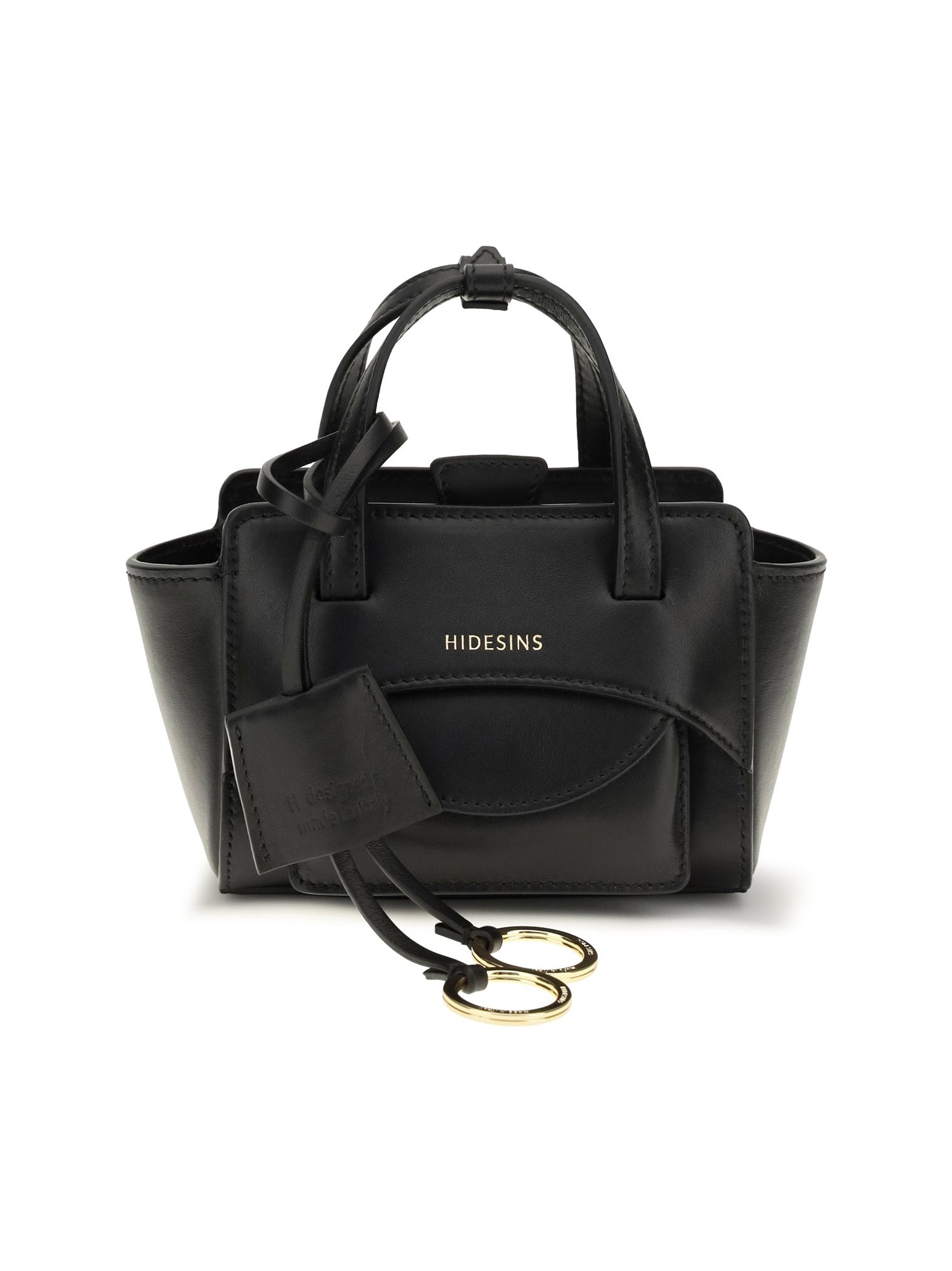 Hidesins Structured Calf Leather Mini Bag — Black by Hidesins