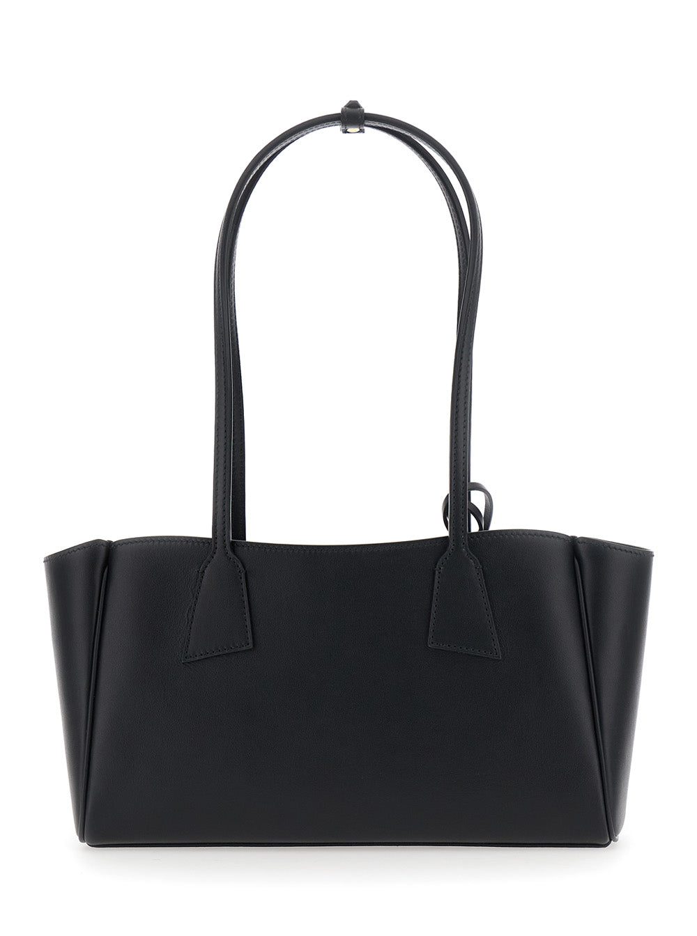 Hidesins Structured Leather Shoulder Bag — Black, view 2