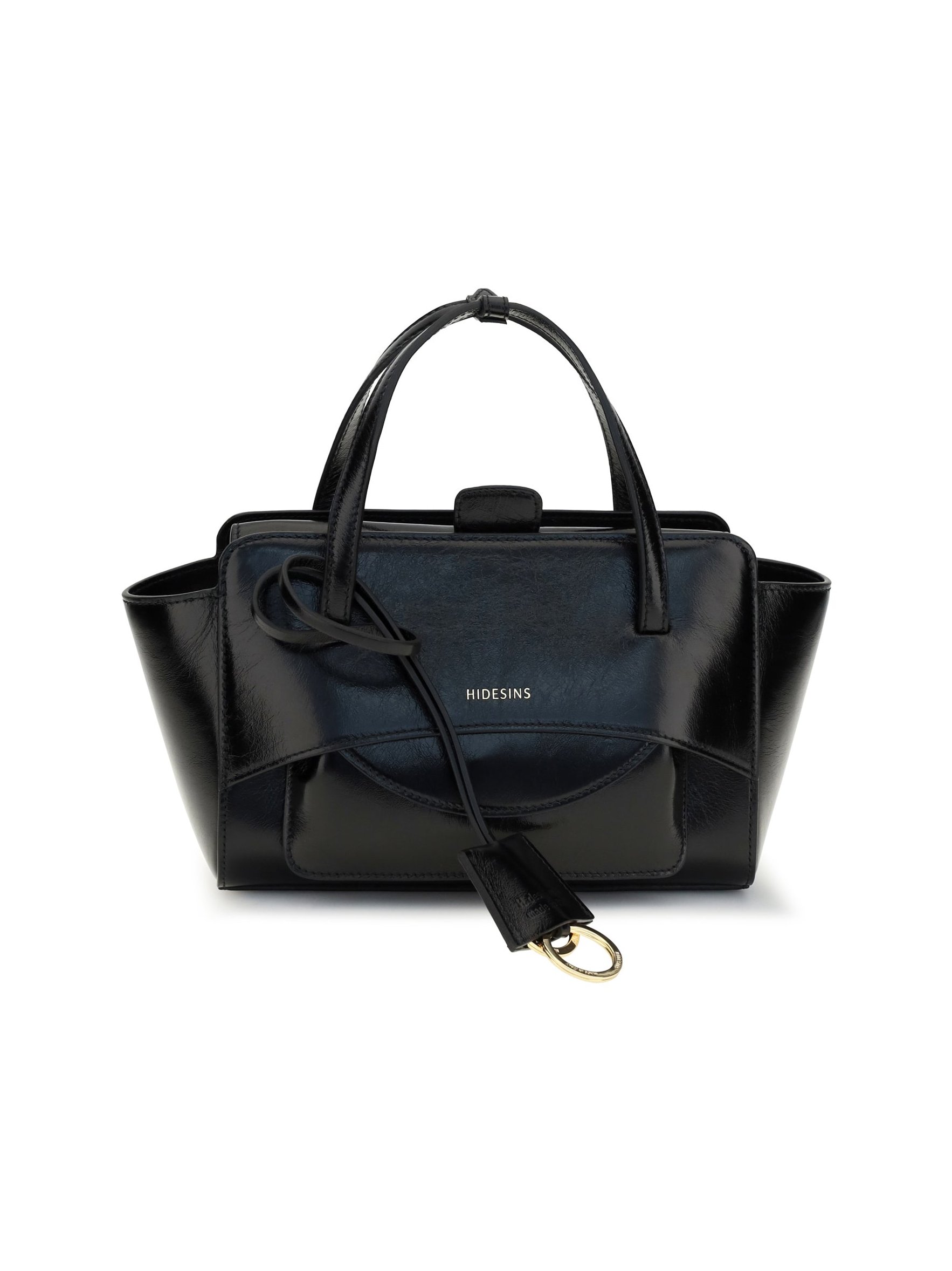 Hidesins Calf Leather Shoulder Bag — Black by Hidesins