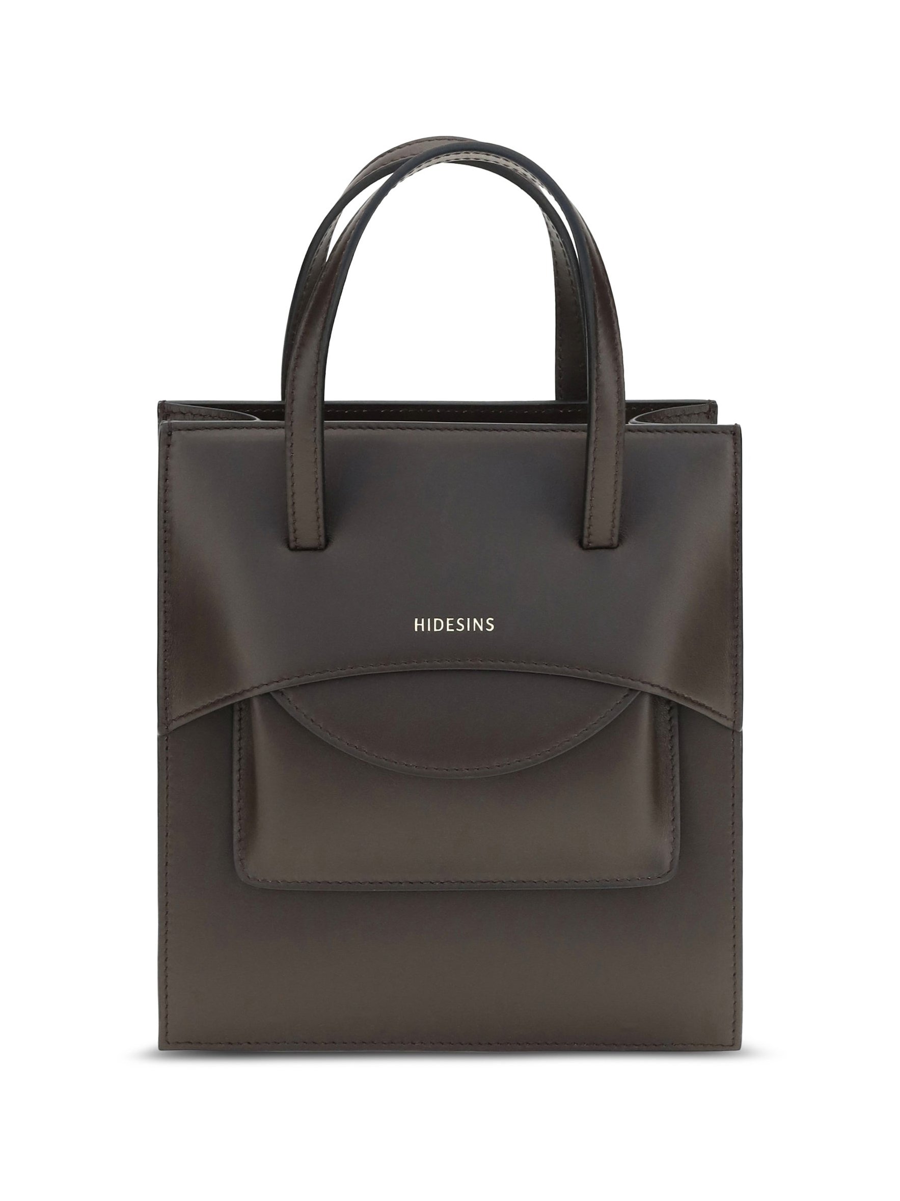 Hidesins Calf Leather Shoulder Bag — Brown, view 2