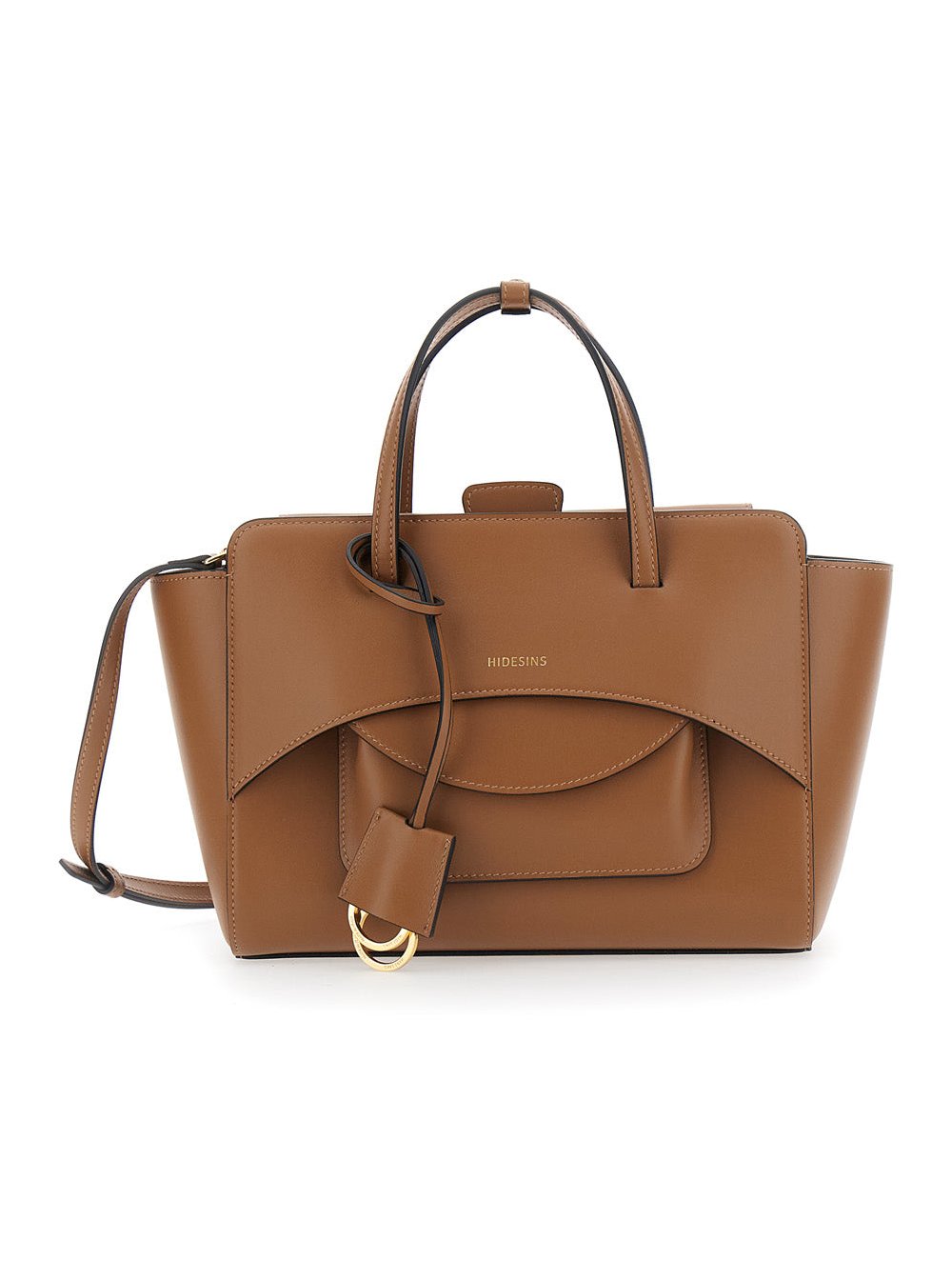 Hidesins Flap-Top Calf Leather Shoulder Bag — Brown by Hidesins