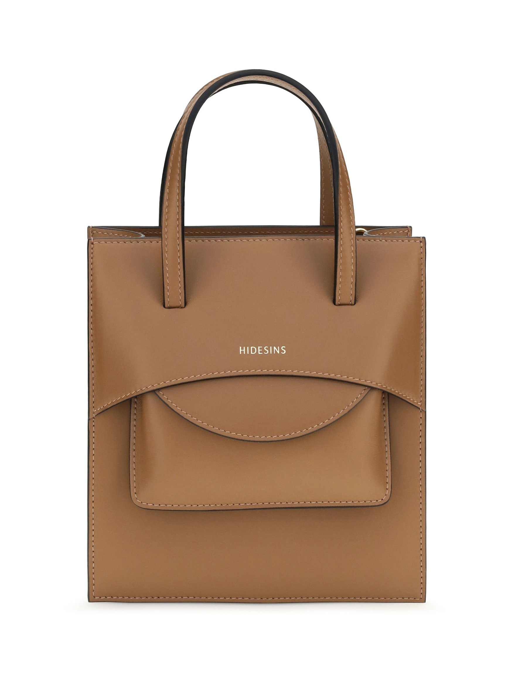Hidesins Calf Leather Shoulder Bag — Caramel, view 4
