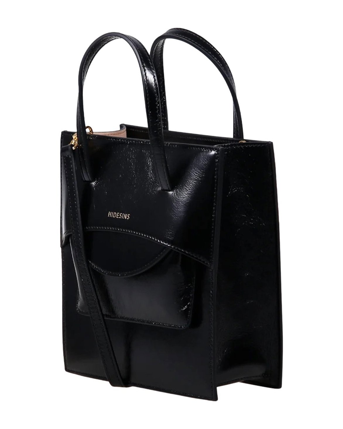 Hidesins Pocket Top Handle Bag — Black, view 3