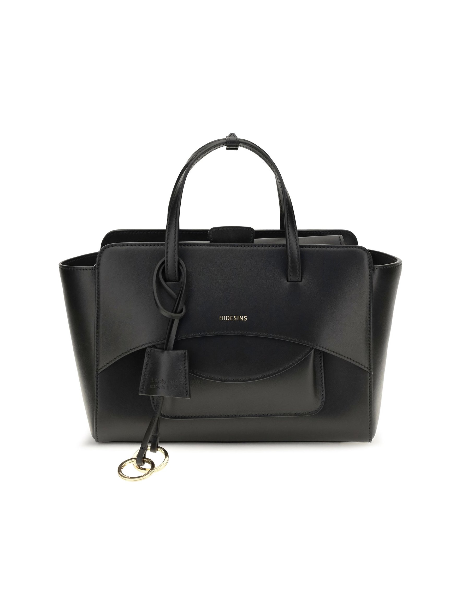 Hidesins Flap Top Handle Bag — Black by Hidesins