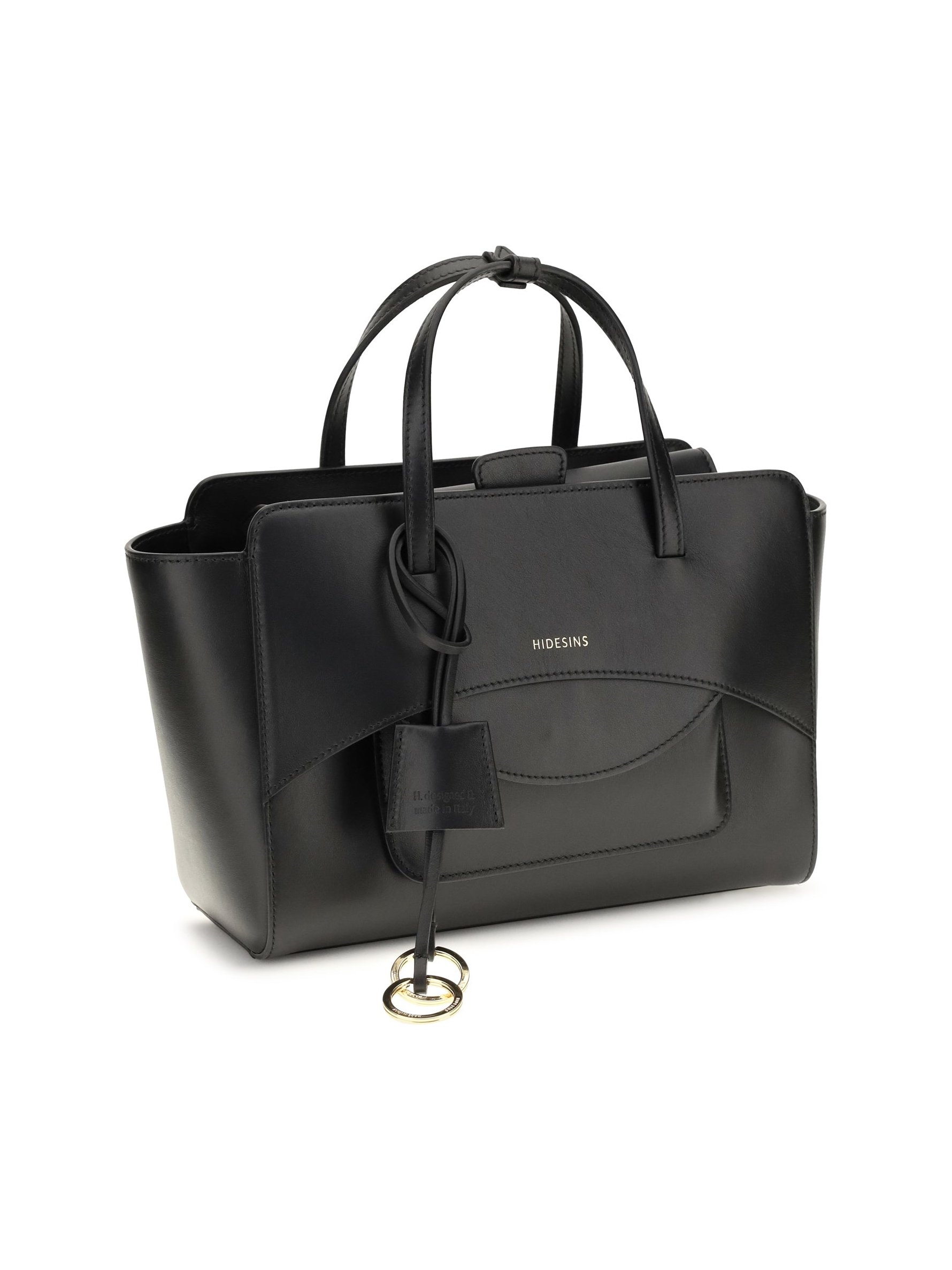 Hidesins Flap Top Handle Bag — Black, view 2