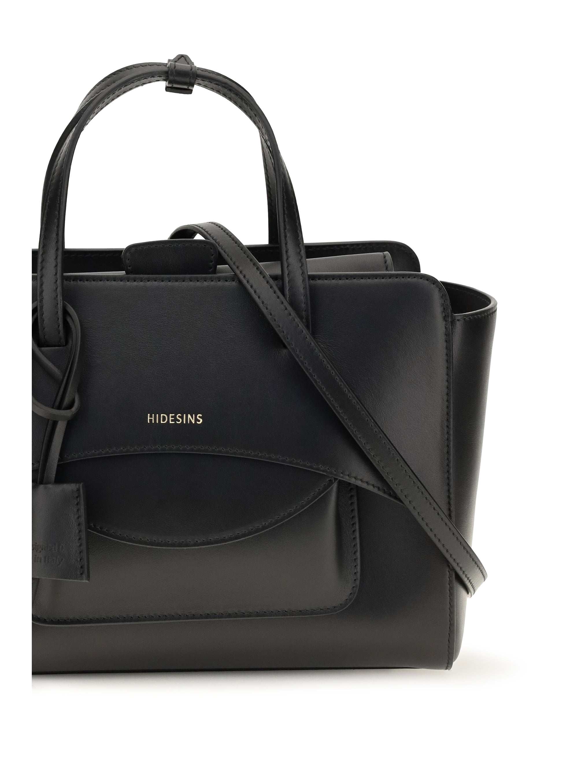 Hidesins Flap Top Handle Bag — Black, view 4