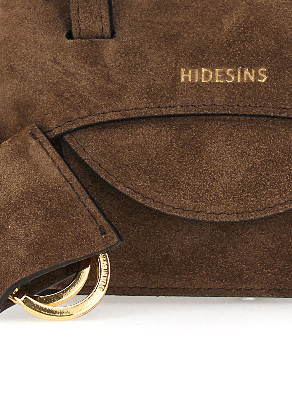 Hidesins Suede Top Handle Bag — Brown, view 3
