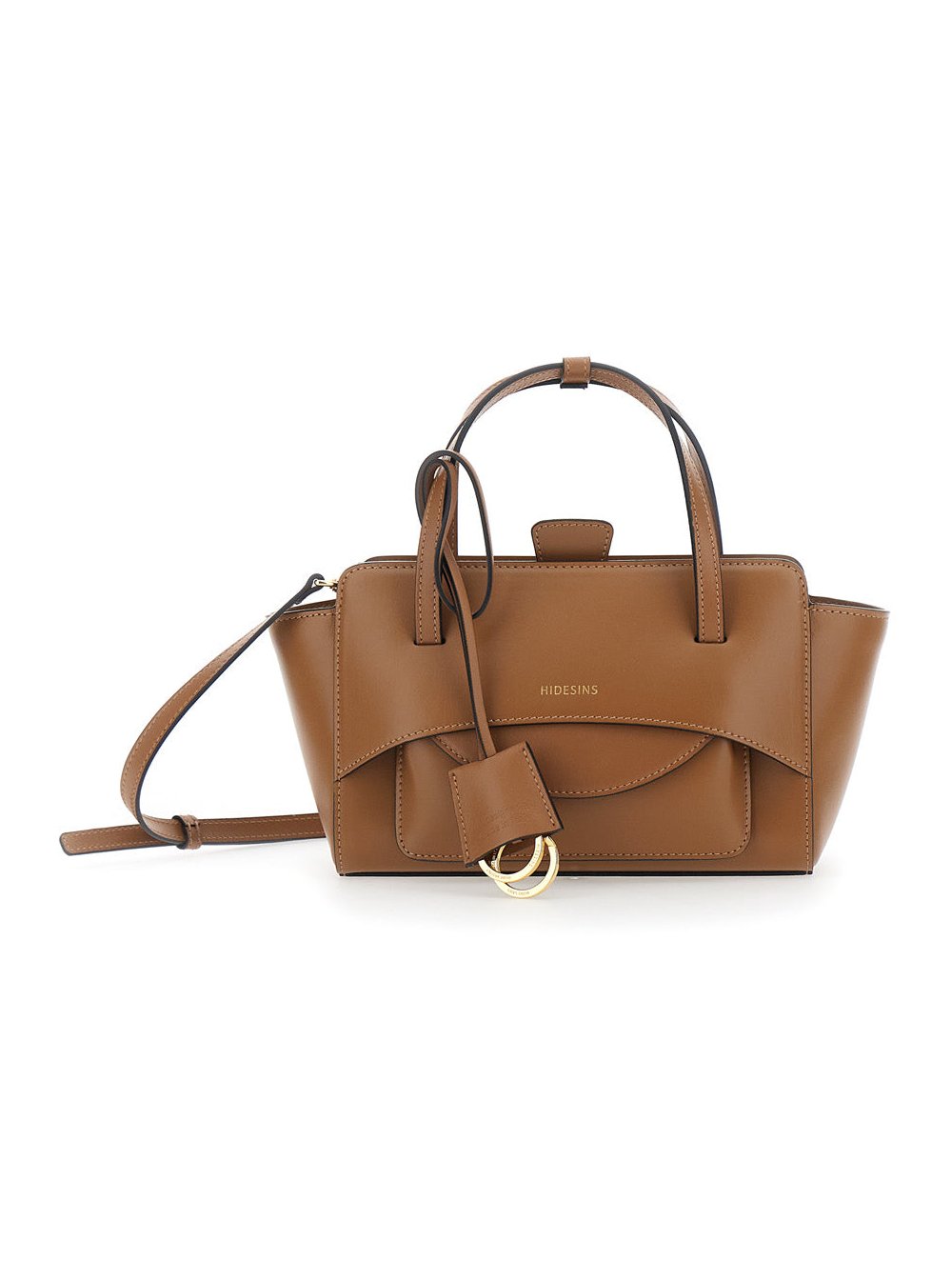 Hidesins Calf Leather Top Handle Bag — Brown by Hidesins