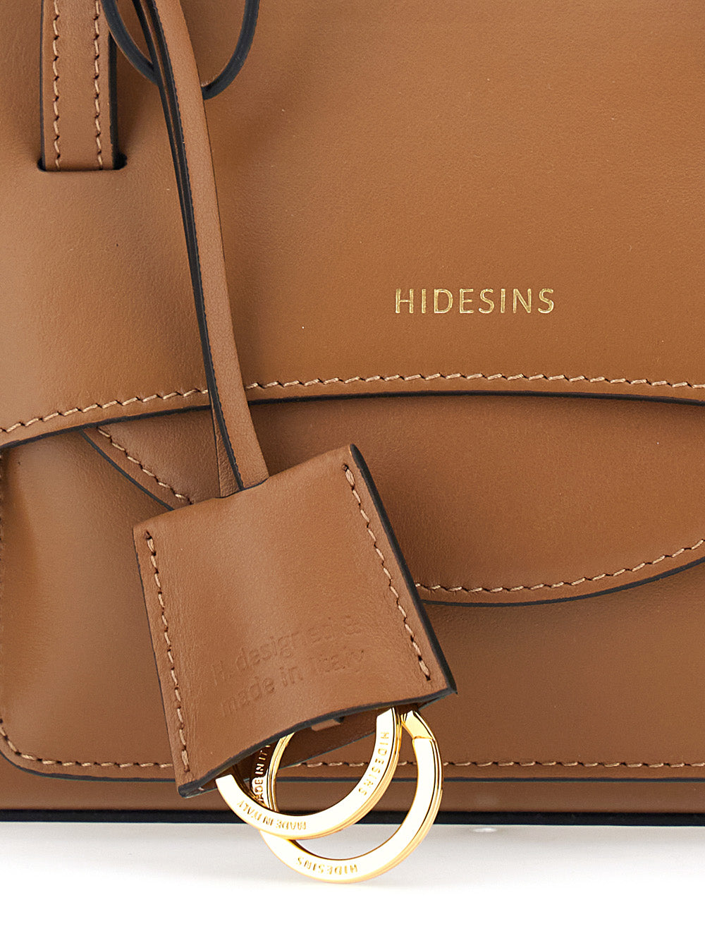 Hidesins Calf Leather Top Handle Bag — Brown, view 3