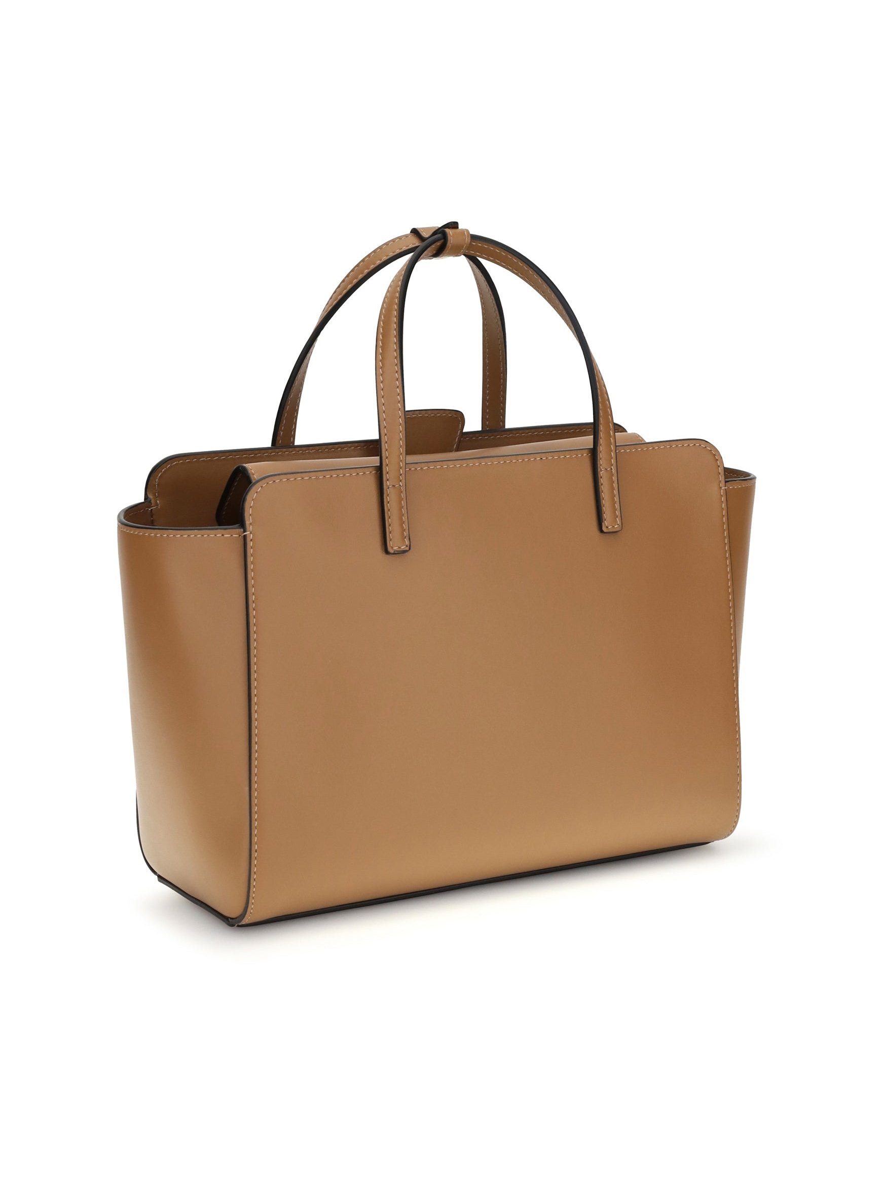 Hidesins Flap Top Handle Bag — Caramel, view 3
