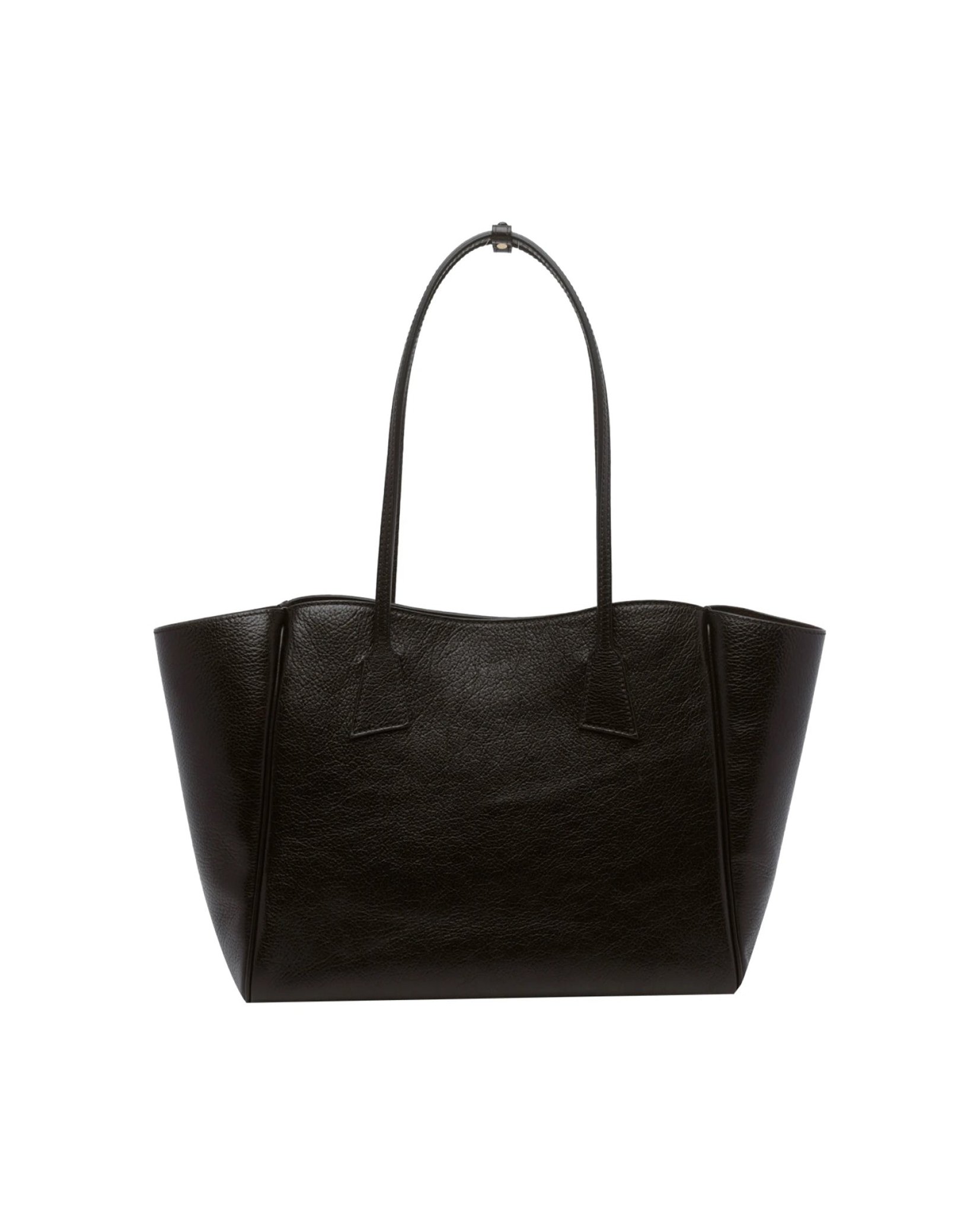 Hidesins Calf Leather Tote Bag — Black, view 2
