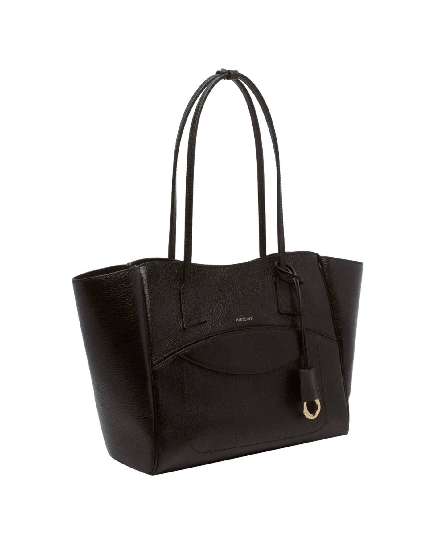 Hidesins Calf Leather Tote Bag — Black, view 3