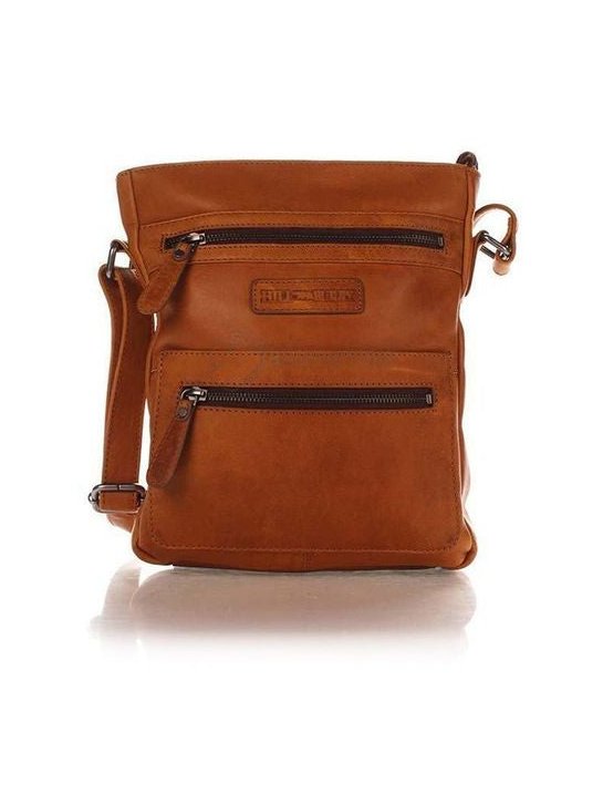 Hill Burry Genuine Leather Shoulder Bag — Brown, view 3