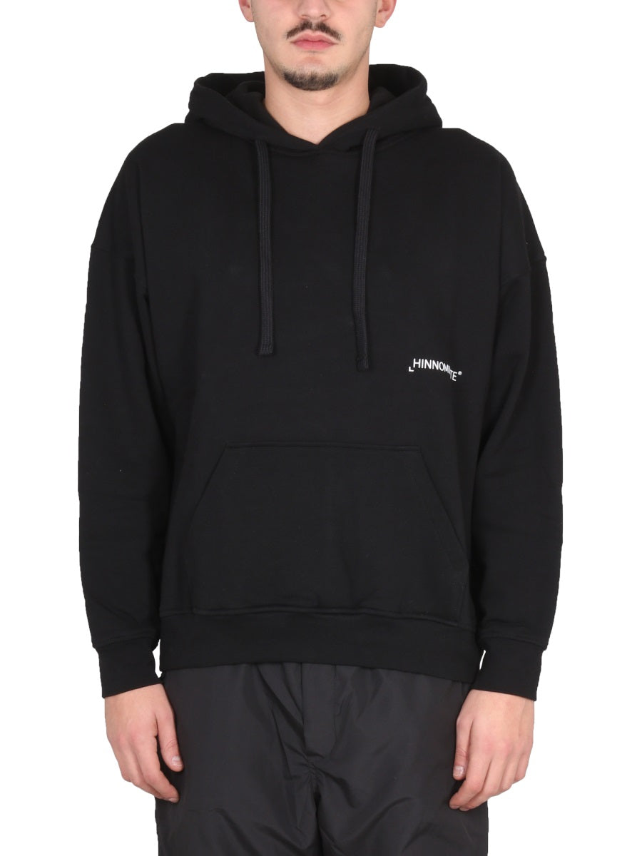 Hinnominate Logo-Embroidered Hoodie — Black, view 2