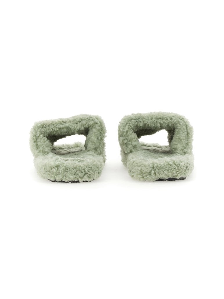 Hinnominate Eco-Friendly Fur Slipper — Green by Hinnominate