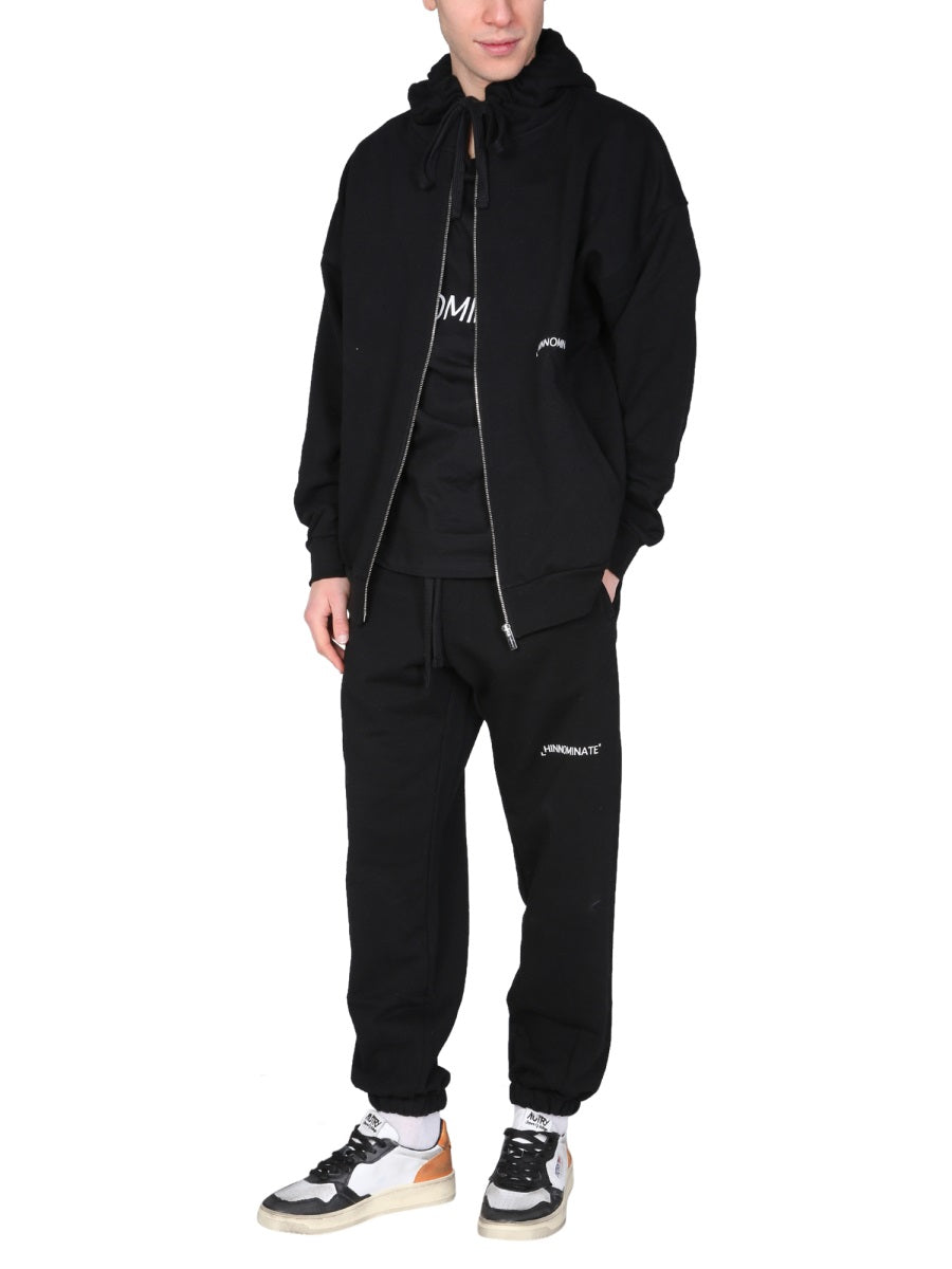 Hinnominate Zip-Front Cotton Sweatshirt — Black by Hinnominate