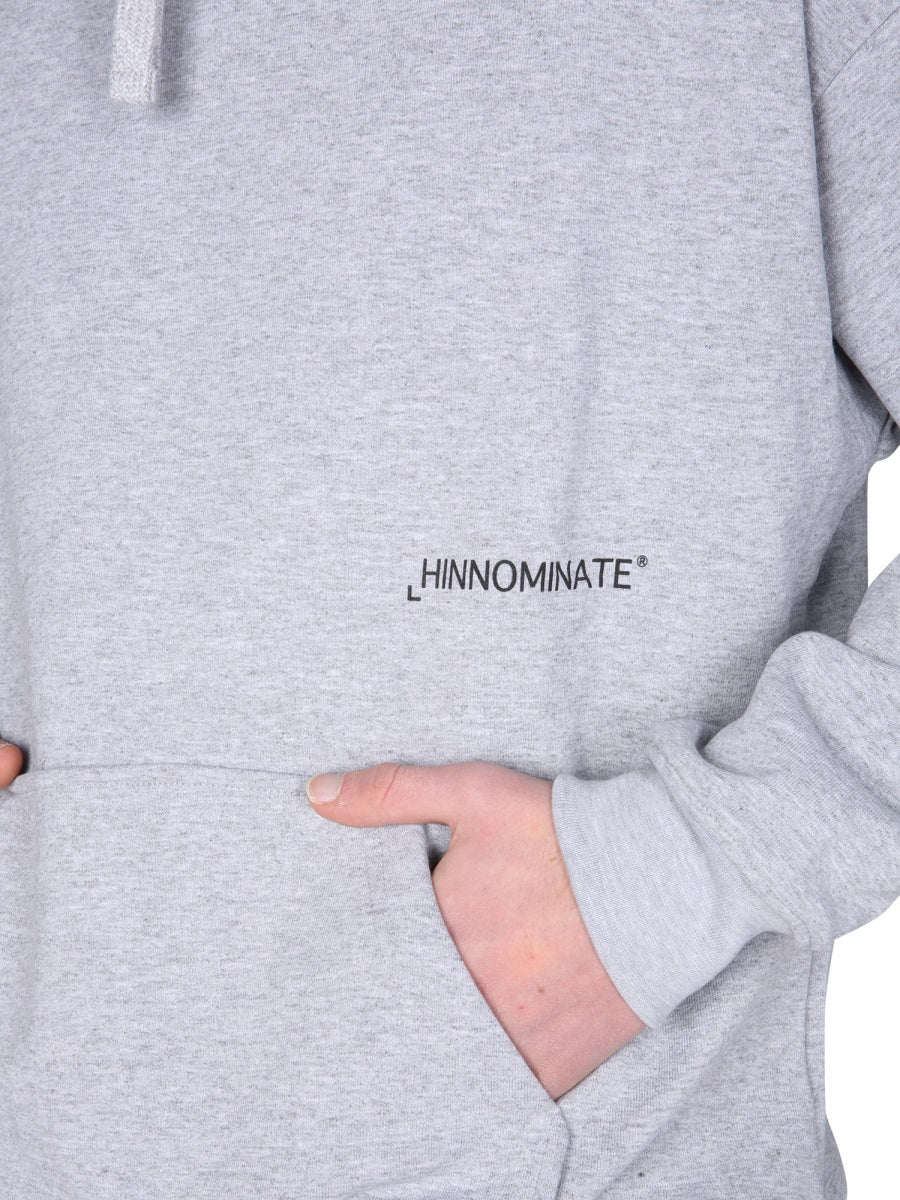 Hinnominate Logo Cotton Sweatshirt — Grey, view 2