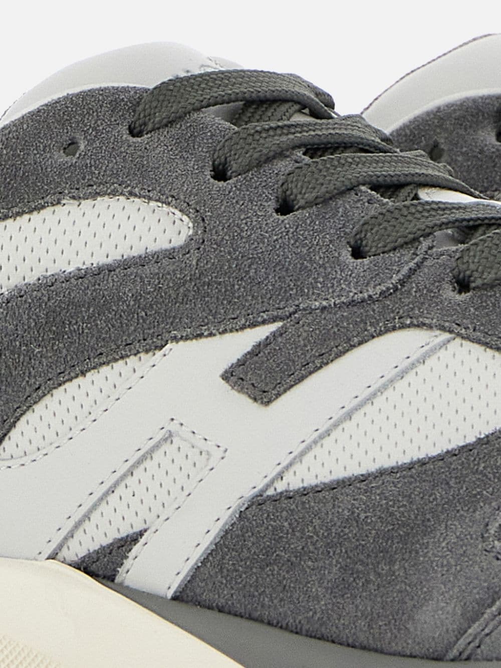 Hogan Pre Colour-Block Suede Sneaker — grey, view 2