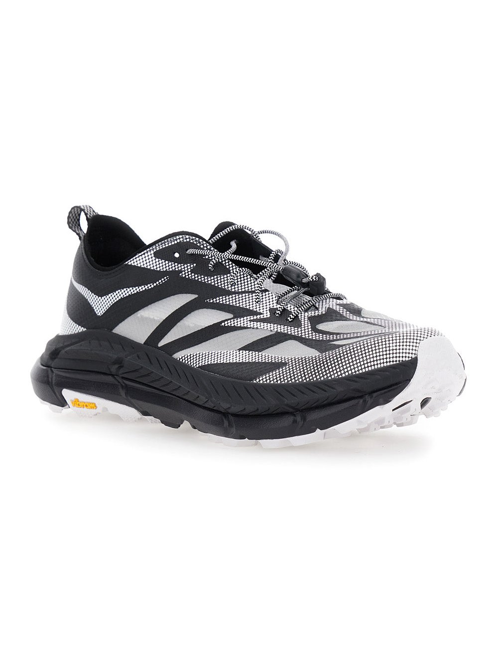 Hoka Mesh Tech-Fabric Low-Top Sneaker — Black, view 2
