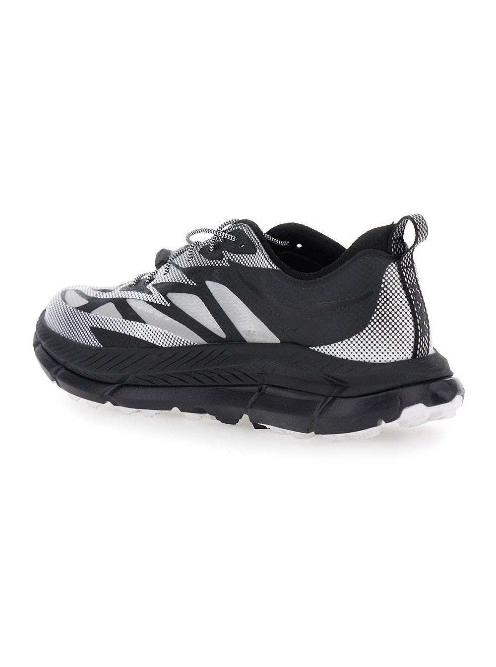 Hoka Mesh Tech-Fabric Low-Top Sneaker — Black, view 3