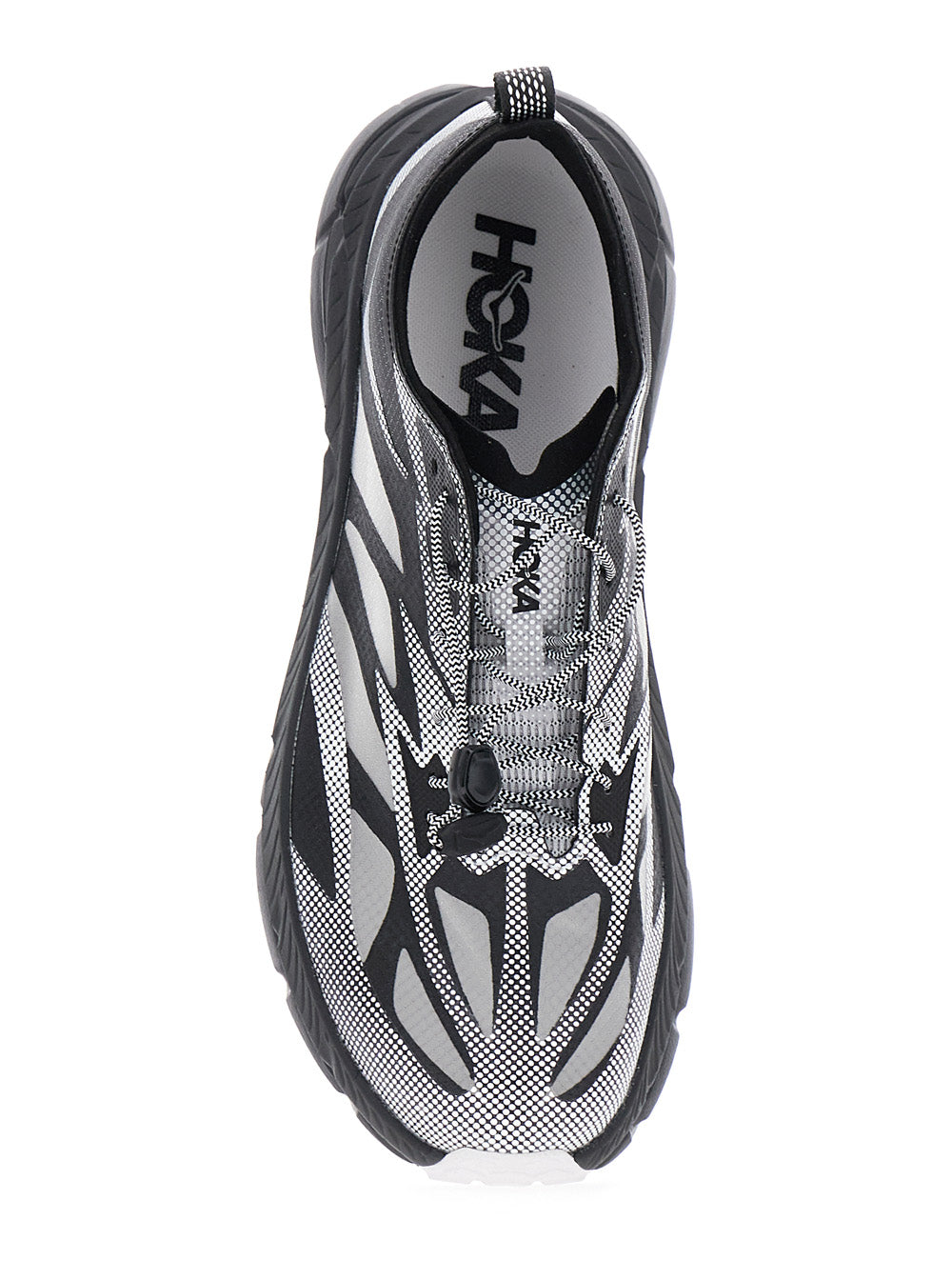 Hoka Mesh Tech-Fabric Low-Top Sneaker — Black, view 4