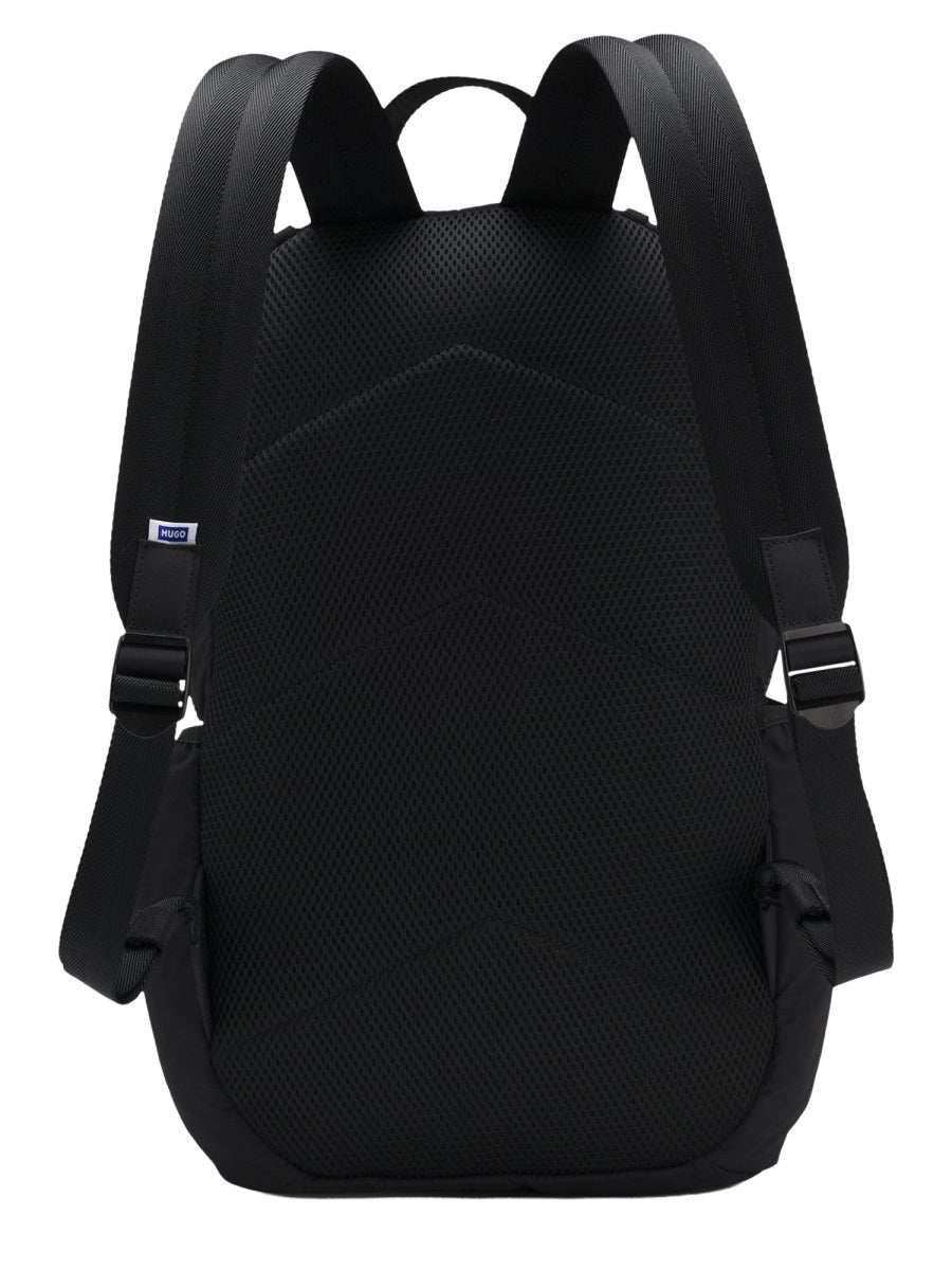 Hugo Recycled Polyester Backpack — Black, view 3