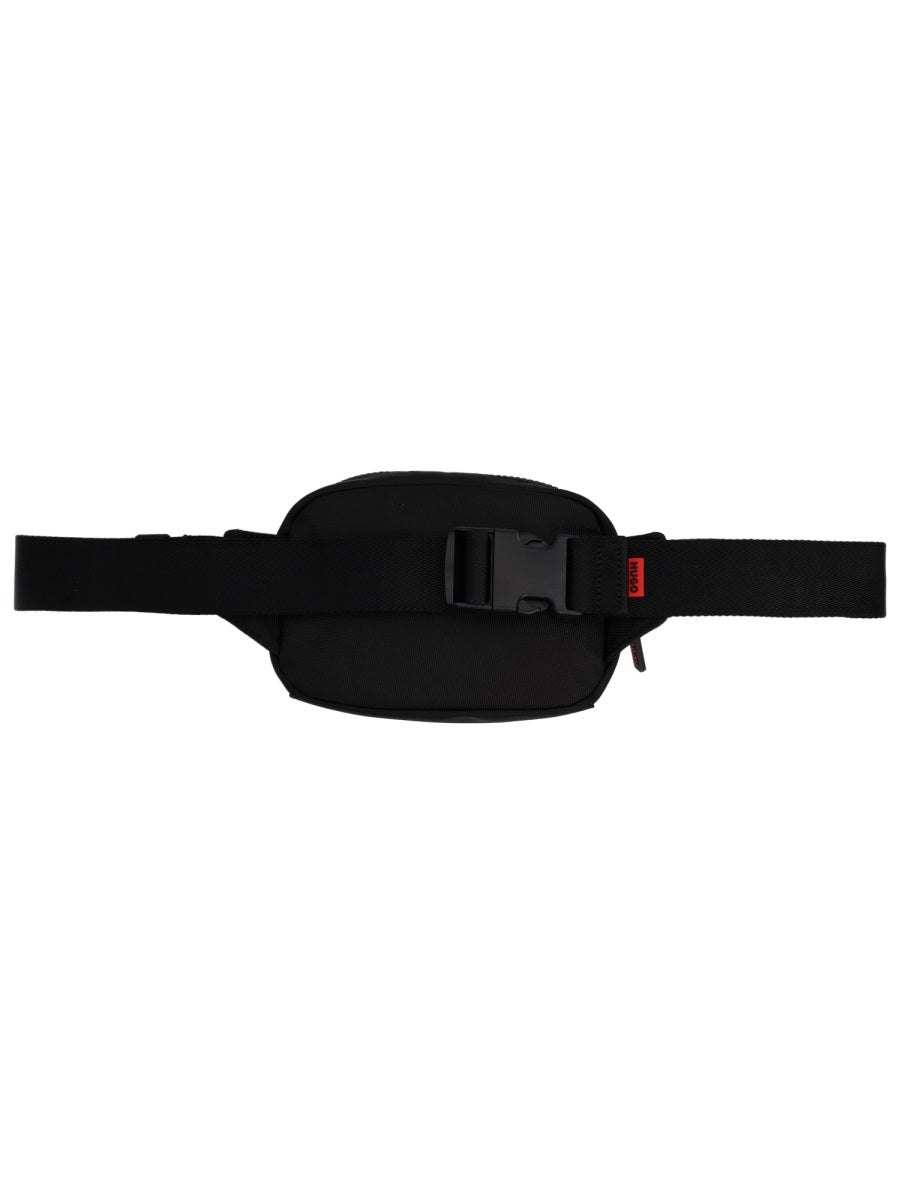 Hugo Logo-Print Recycled Polyester Belt Bag — Black, view 2