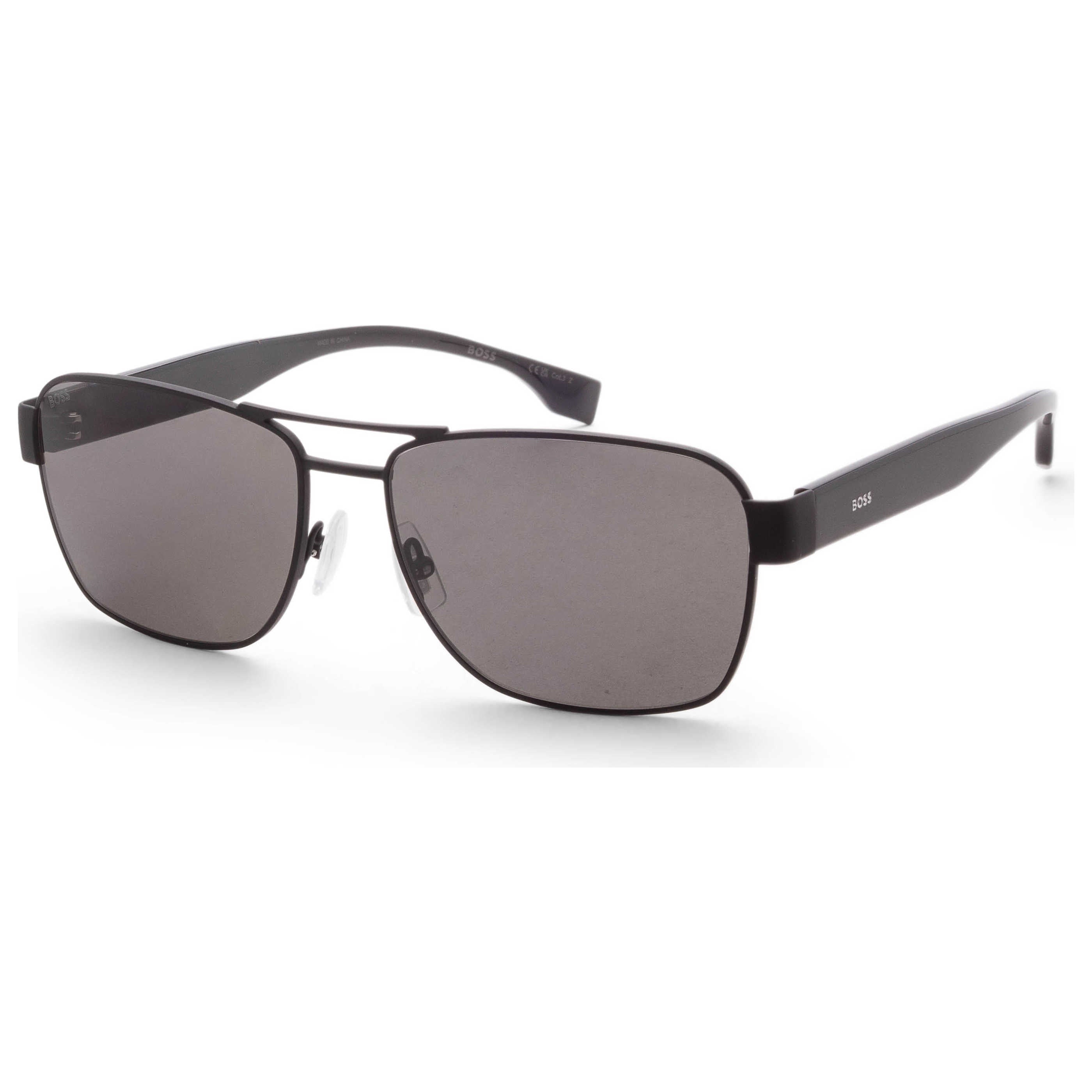 Hugo Boss BOSS1441OS0807M9 Metal Rectangle Sunglasses — Black by Hugo Boss
