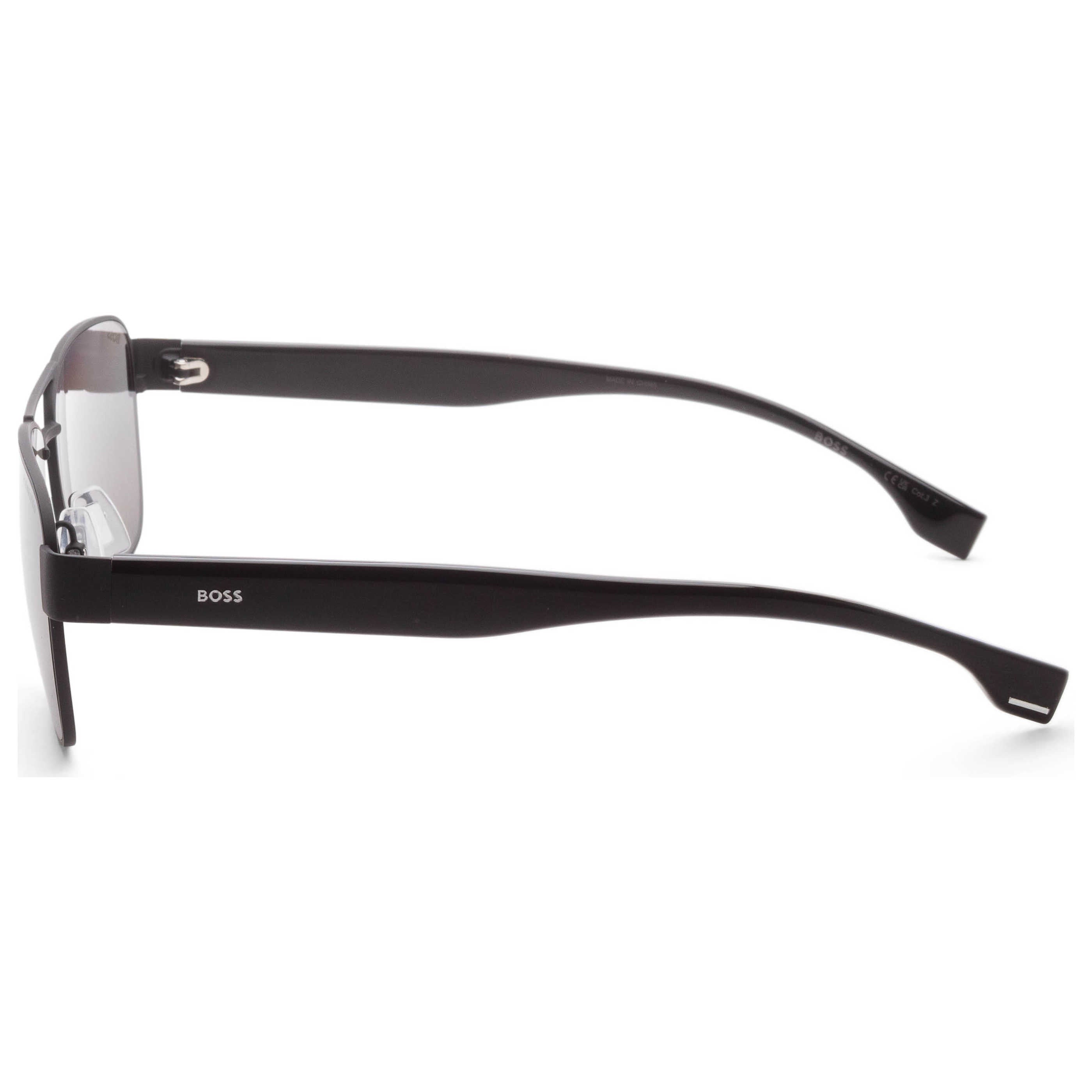 Hugo Boss BOSS1441OS0807M9 Metal Rectangle Sunglasses — Black, view 2
