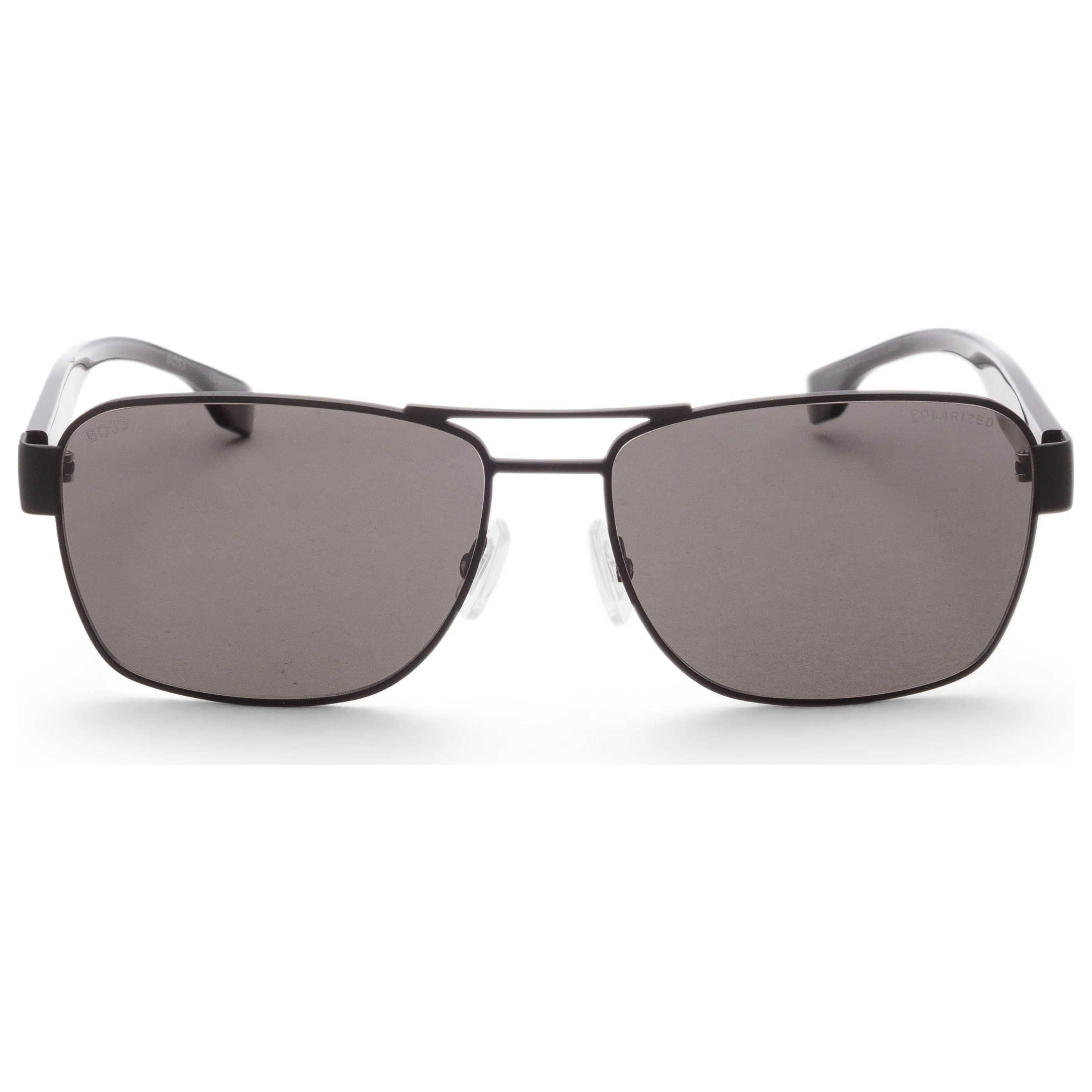 Hugo Boss BOSS1441OS0807M9 Metal Rectangle Sunglasses — Black, view 3