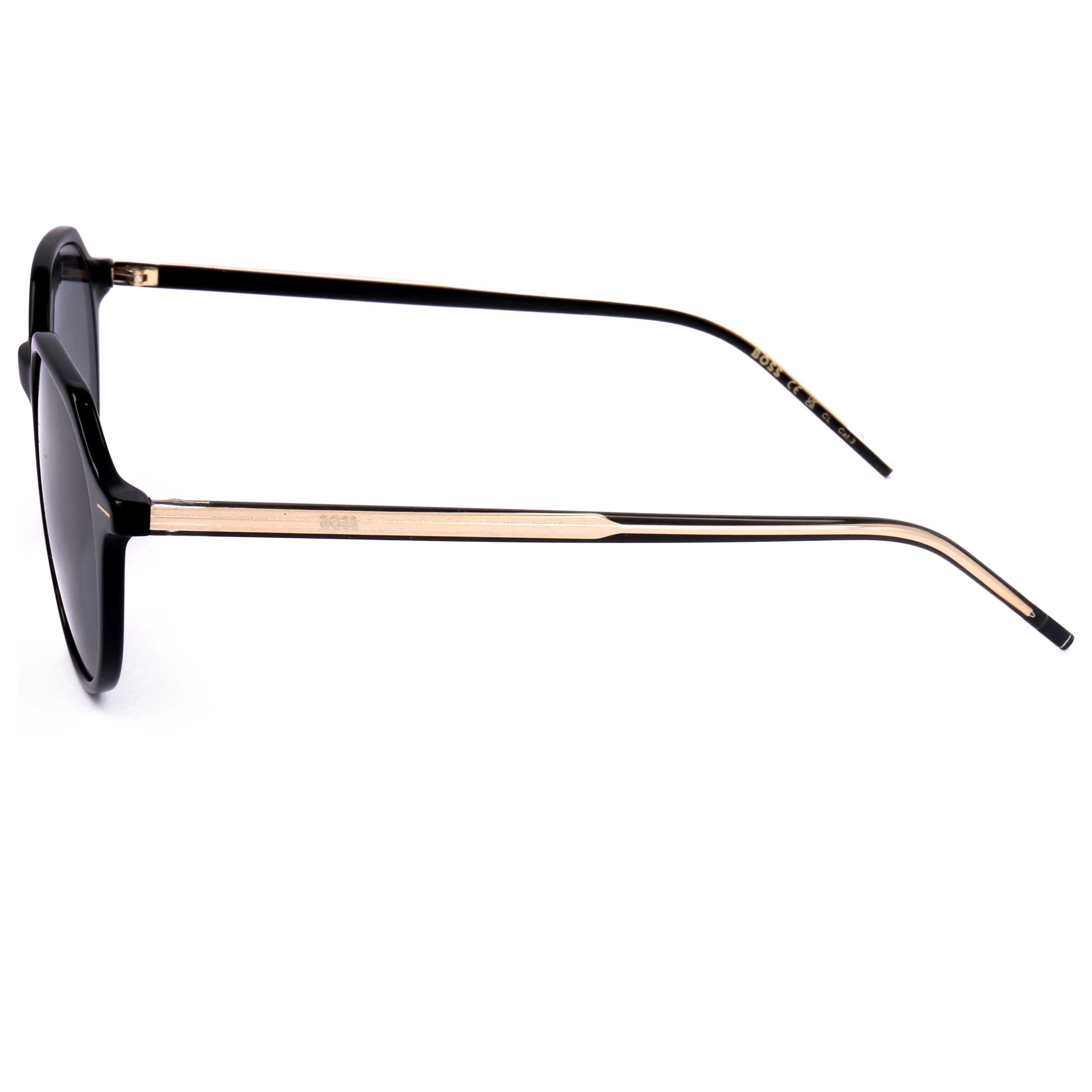 Hugo Boss BOSS1584S7C5IR Black Crystal Round Sunglasses — Black, view 2