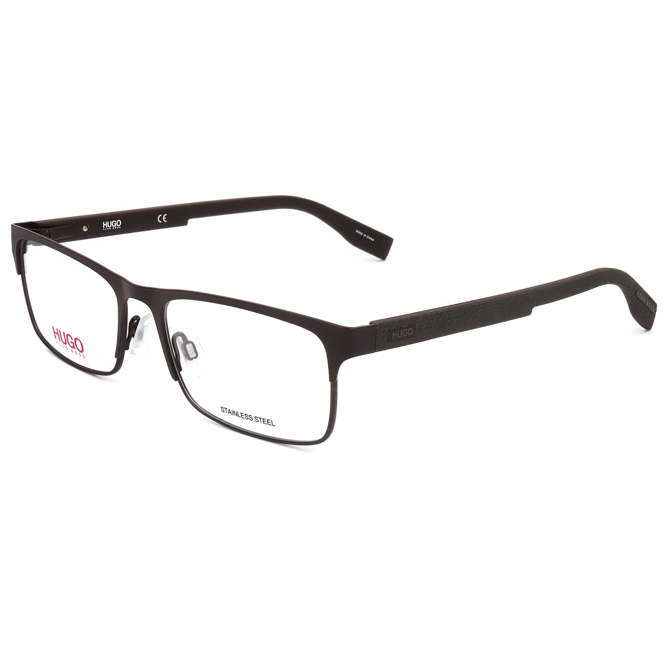Hugo Boss HG02934IN56 Matte Brown Metal Eyeglasses — Brown by Hugo Boss