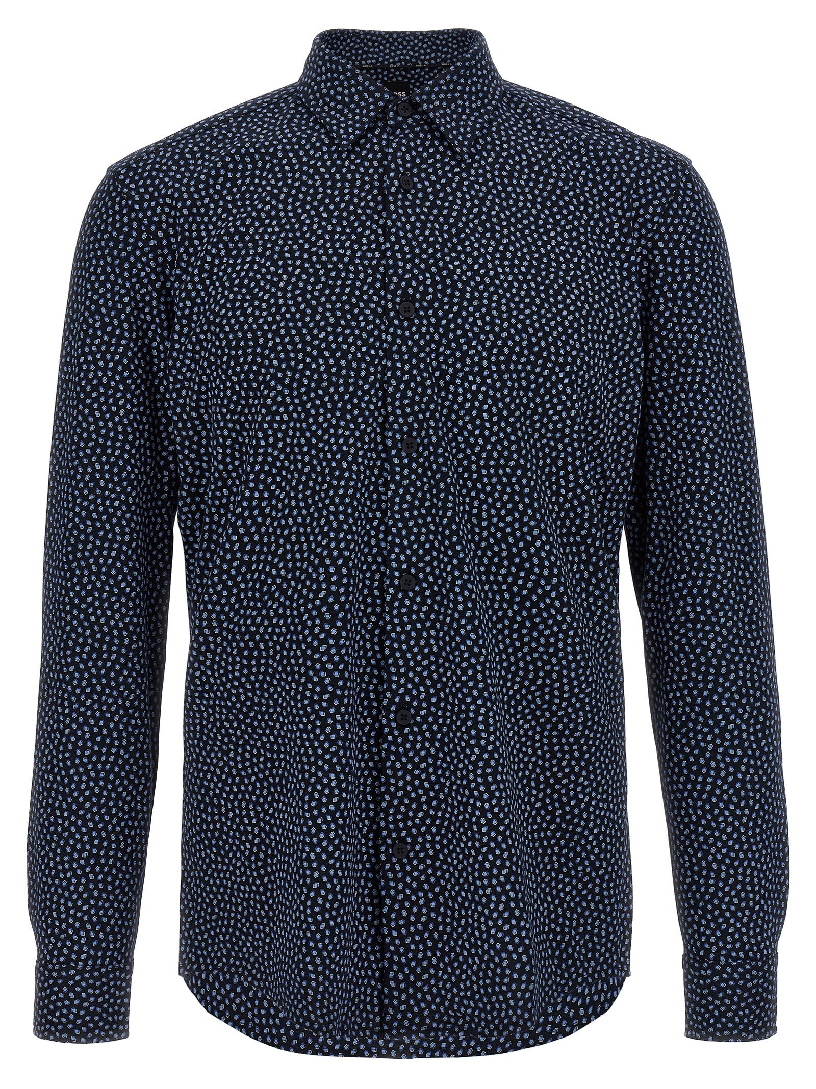 Hugo Boss Floral Print Cotton Shirt — Navy by Hugo Boss