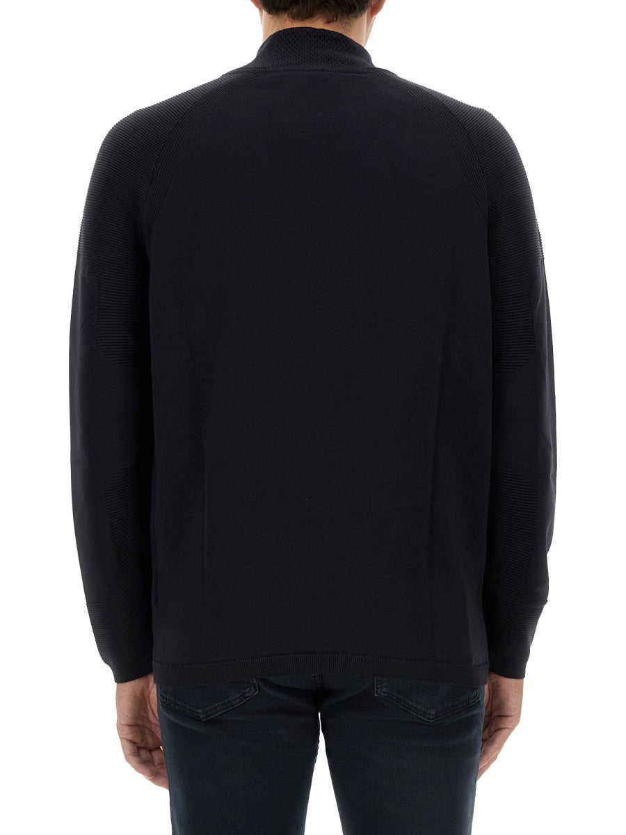 Hugo Boss Logo-Embroidered Cotton Sweatshirt — Blue by Hugo Boss
