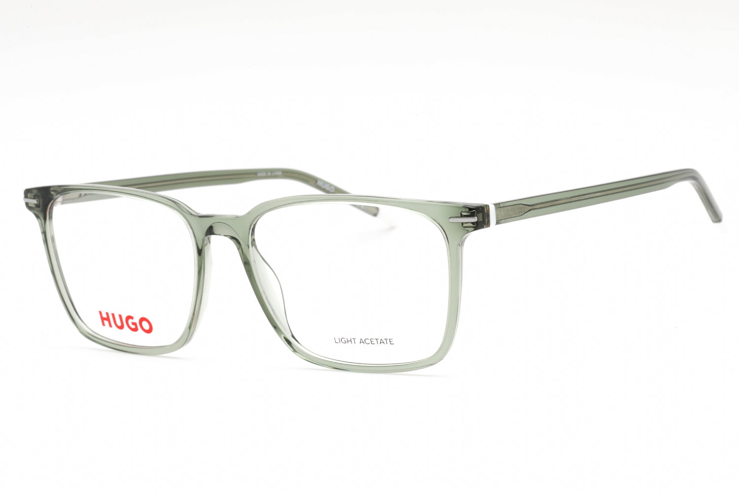 Hugo HG1225 Rectangular Acetate Eyeglasses — Green by Hugo