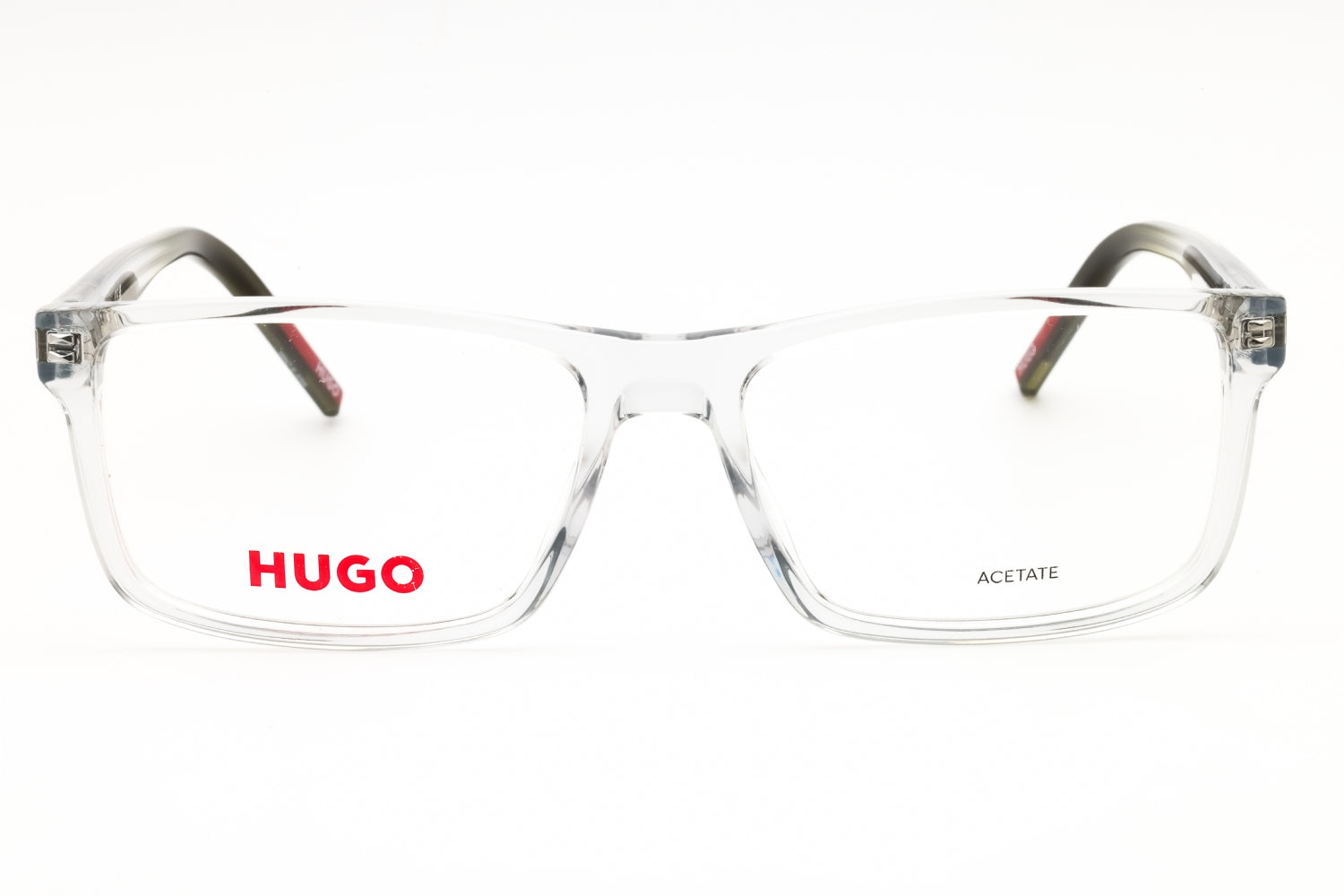 Hugo HG1262 Rectangular Acetate Eyeglasses — Clear, view 2