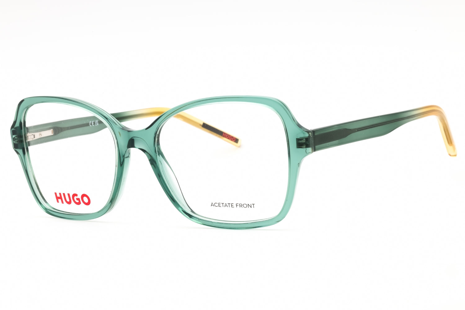 Hugo HG1267 Rectangular Acetate Eyeglasses — Green by Hugo
