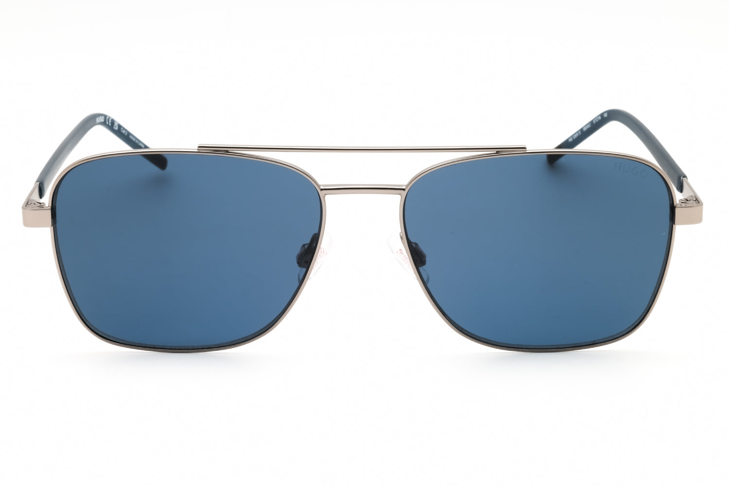 Hugo HG1269S Rectangular Metal Sunglasses — Silver, view 2