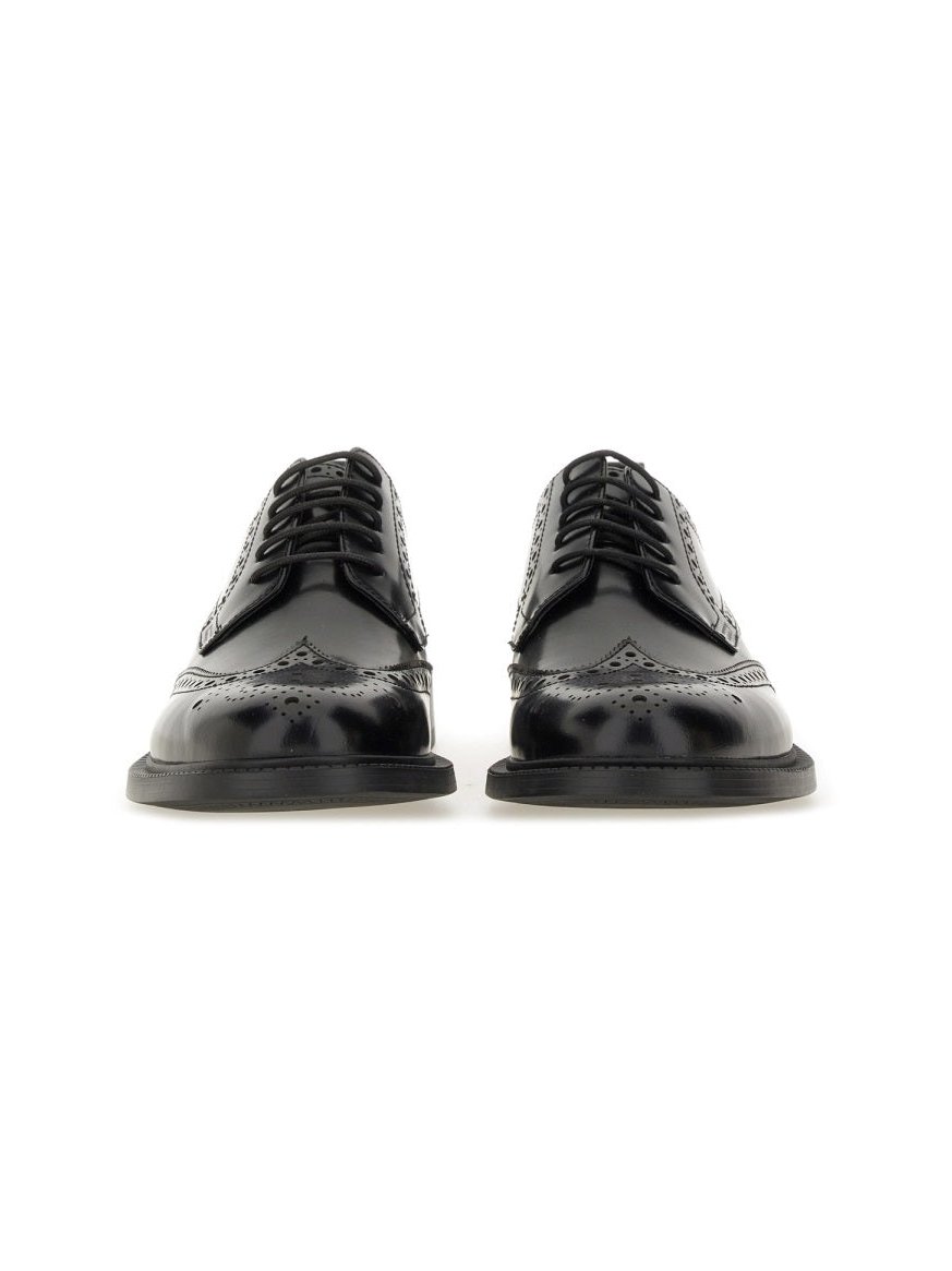Hugo Leather Derby Loafer — Black, view 3