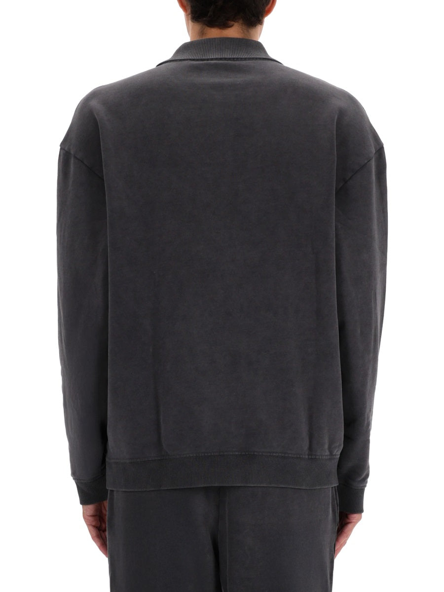Hugo Polo Cotton-Polyester Blend Sweatshirt — Gray by Hugo