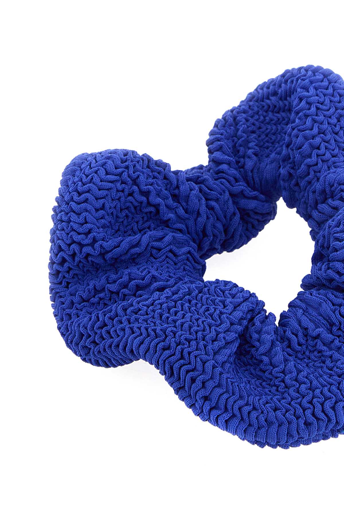 Hunza G Crinkled Nylon Hair Band — Blue, view 2