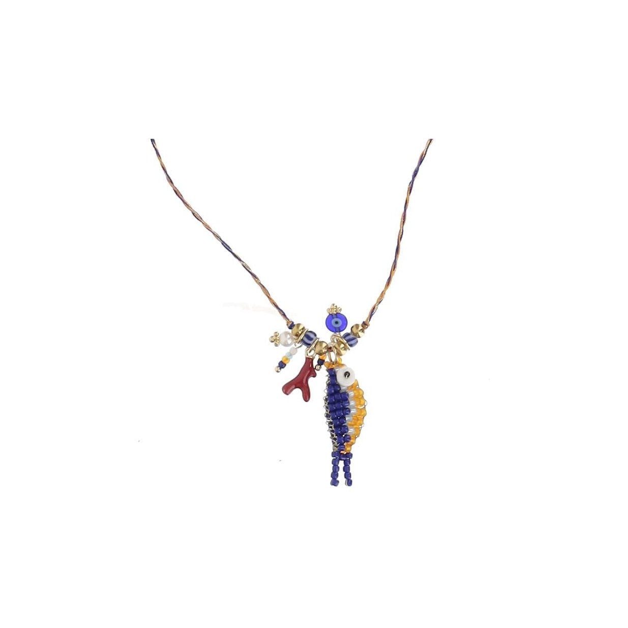 Hypnochic Sculptural Multicolor Charm Necklace — Multicolor by Hypnochic