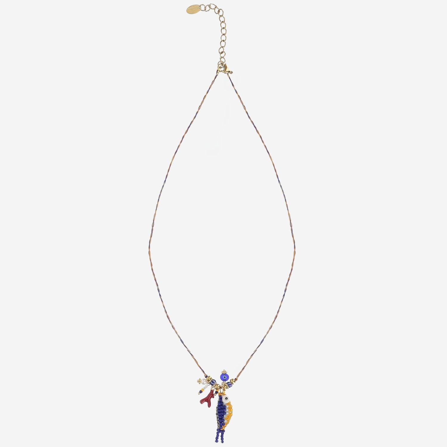 Hypnochic Sculptural Multicolor Charm Necklace — Multicolor, view 2